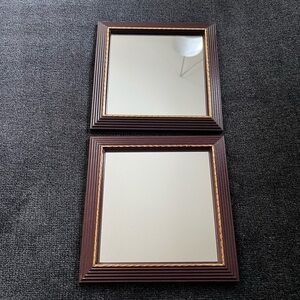 Vintage Home Interiors Framed Decorative Mirrors Set of 2